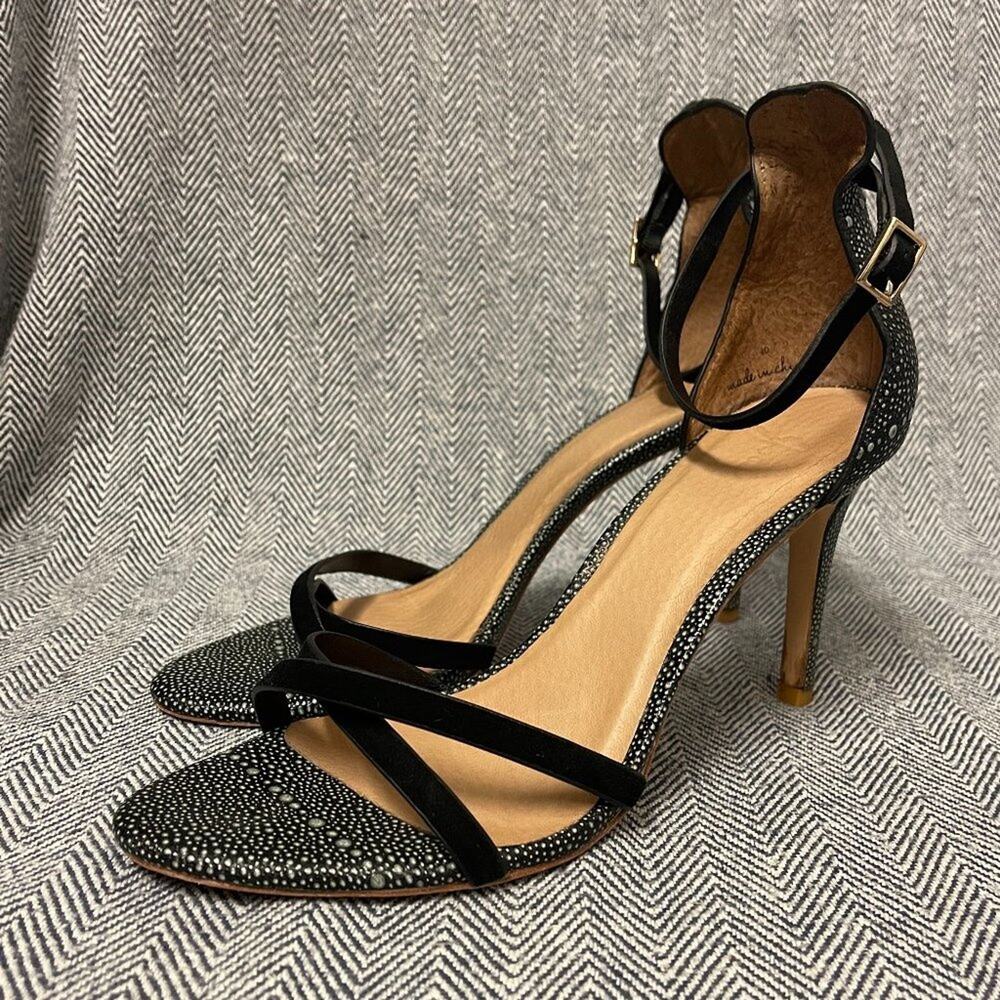 JOIE - Black and Silver Strappy Sandal